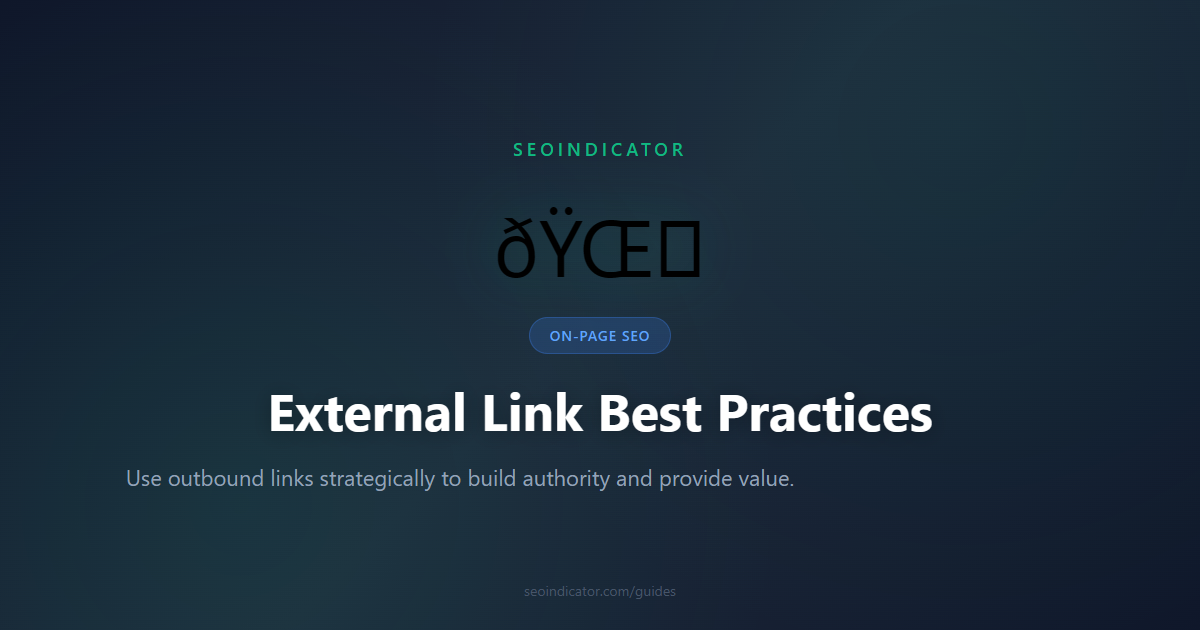 Externallink External Link Best Practices | SEO Guides